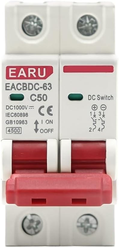 Breaker DC EARU EACBDC-63 2P 63A 1000V