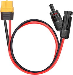 [CAB-ADPT-FV-XT60-12AWG-EF-0.6M] Cable Adaptador Fotovoltaico XT60 12AWG para Panel Solar a Estación EcoFlow 0.6Mt